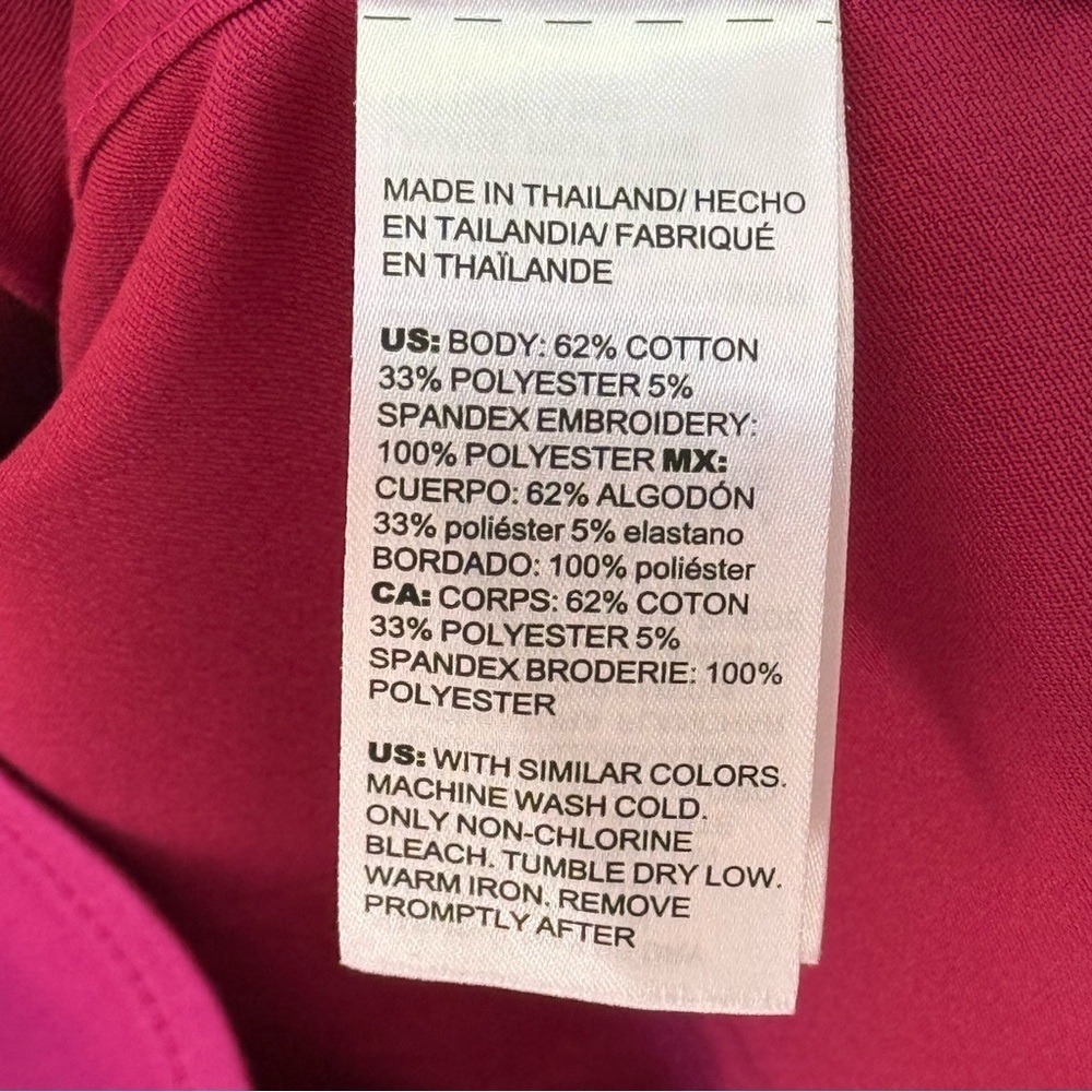 Chico’s Magenta Button-Down Blouse Size 3 (US 18) Long Sleeve Stretch - Picture 8 of 8